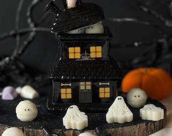 Haunted House Wax melter | Halloween Wax Melt Burner Tealight Holder | Spooky Home Fragrance Decor Gift
