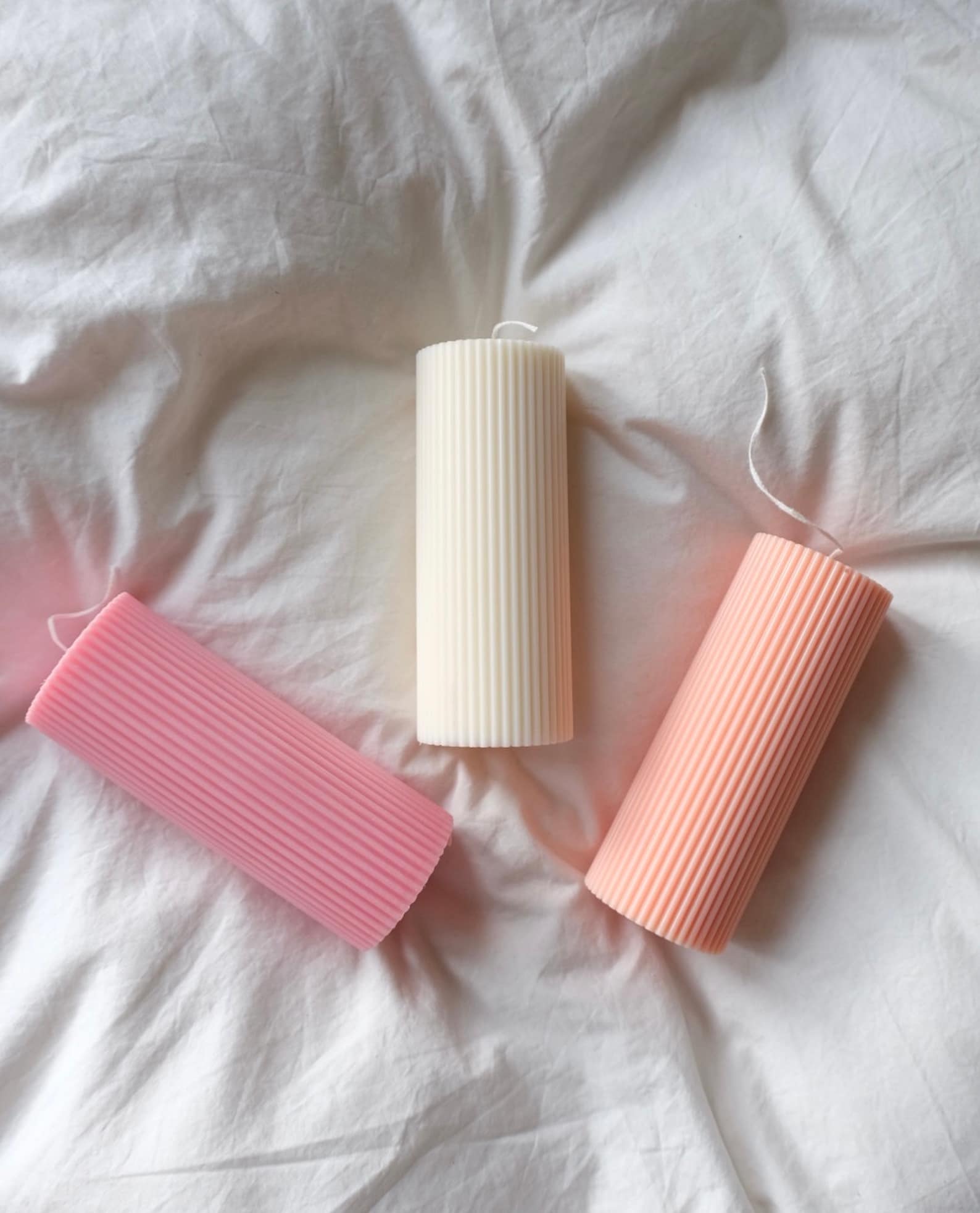 Ribbed Thick Candle pillar Candle home Decor Candle large Etsy UK