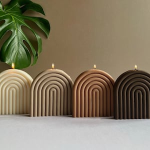 Arch Candles |  Large Arch Rainbow Pillar Candle | Minimalist Candle | Aesthetic Candle | Summer  Candle | Soy wax candles  | Spring Candle