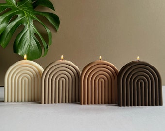 Arch Candles |  Large Arch Rainbow Pillar Candle | Minimalist Candle | Aesthetic Candle | Summer  Candle | Soy wax candles  | Spring Candle