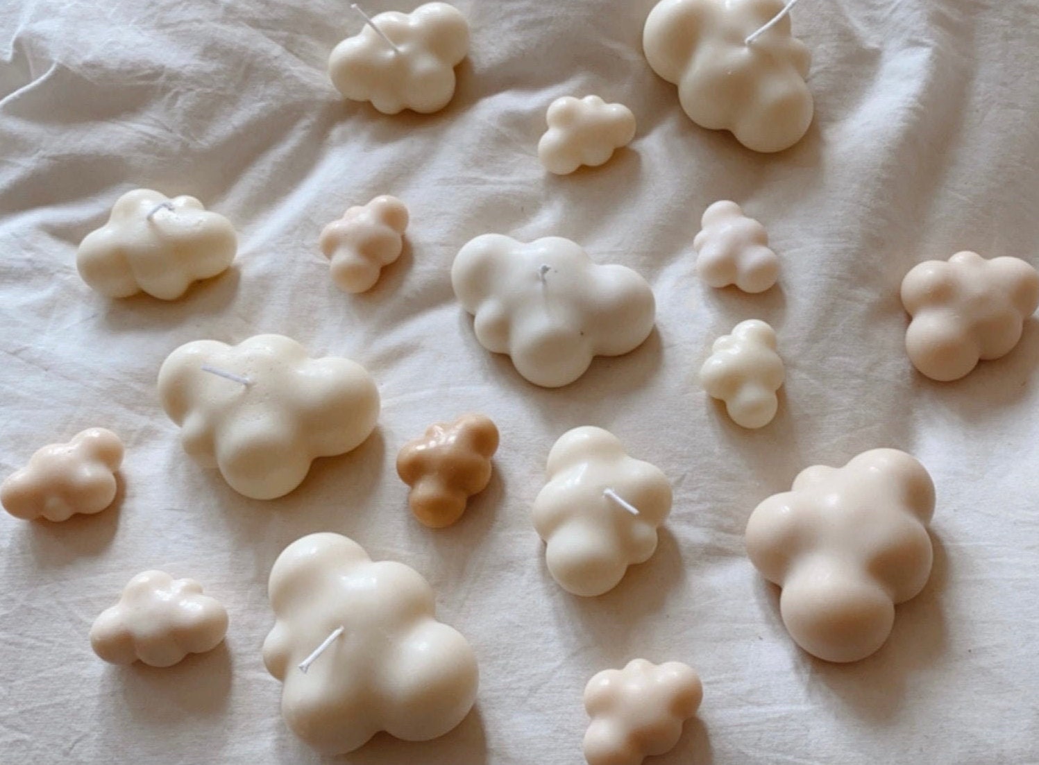 Ensemble de 3 Bougies | Bougies Rêve Nuage Nuages Cire Soja Parfumées