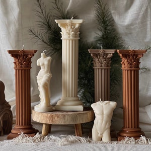 Tall Greek Column Candle| Sculpture candle | Greek Candle |Roman Column candle | Gift Candle | Aesthetic candle | minimalist |
