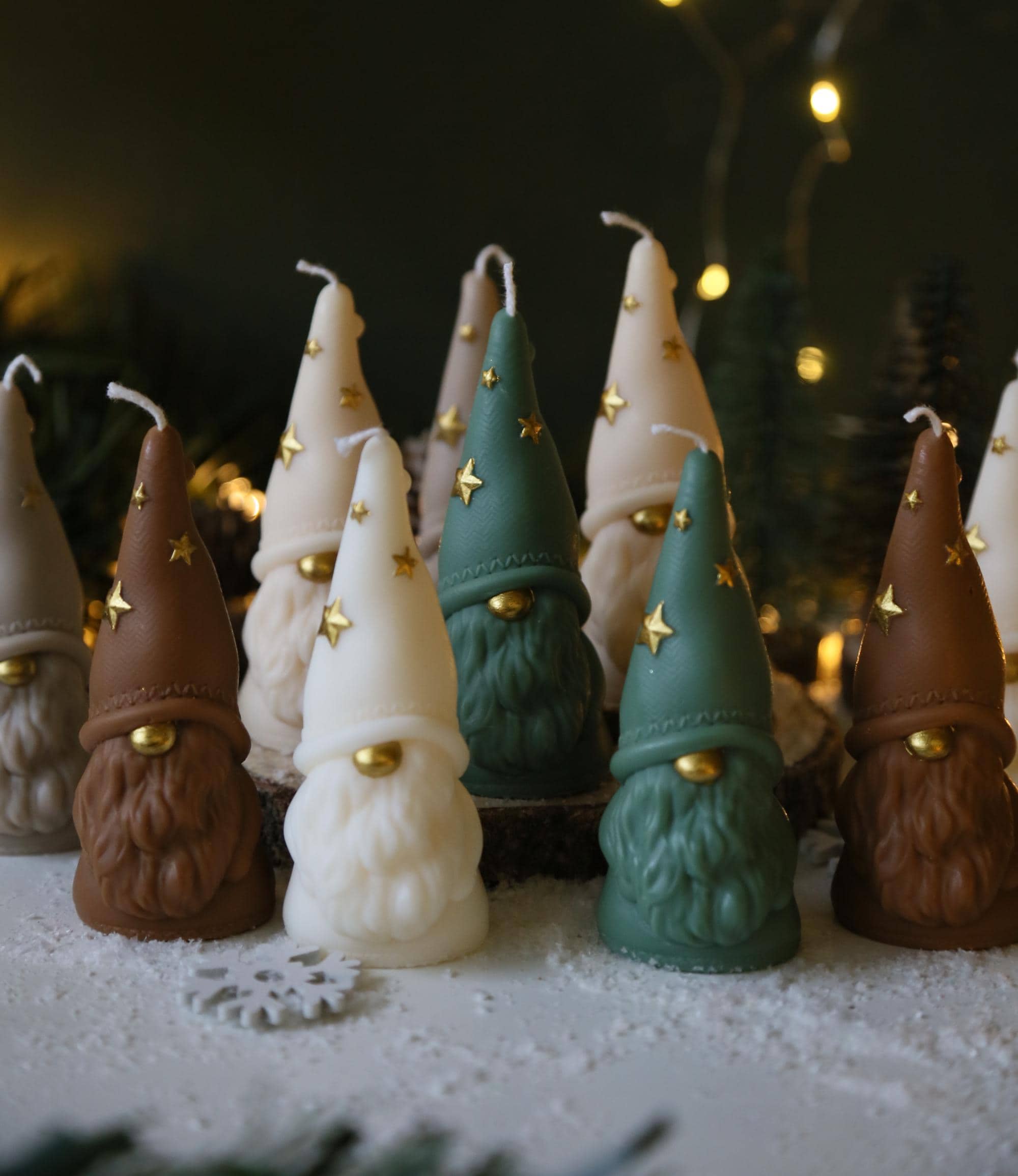 Gonk Kerze |  Wichtel Weihnachtskerze| Duftkerze| Festlich | Saisonales Geschenk | Sojawachs