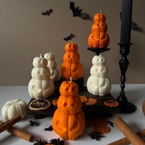 Spooky Pumpkins | Halloween Pumpkin candle | Pumpkin scented candle | Autumn candles | Soy wax candle | Gift | Fall season