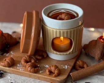 Coffee Cup Wax Melt Burner : Autumn / Bakery Novelty Home Decor Lantern