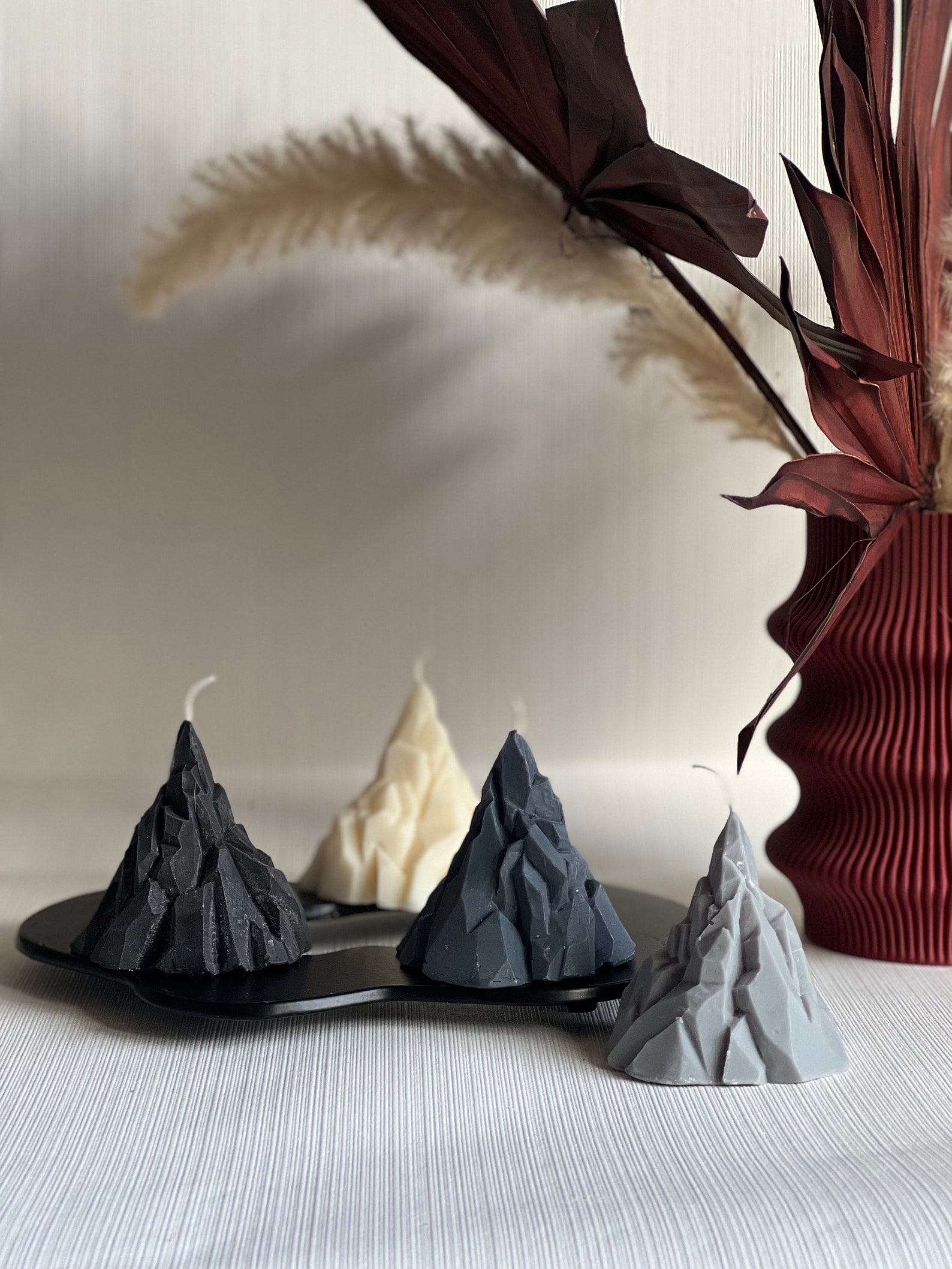 Volcano Pillar Candles Mountain Candles Everest Candle Etsy