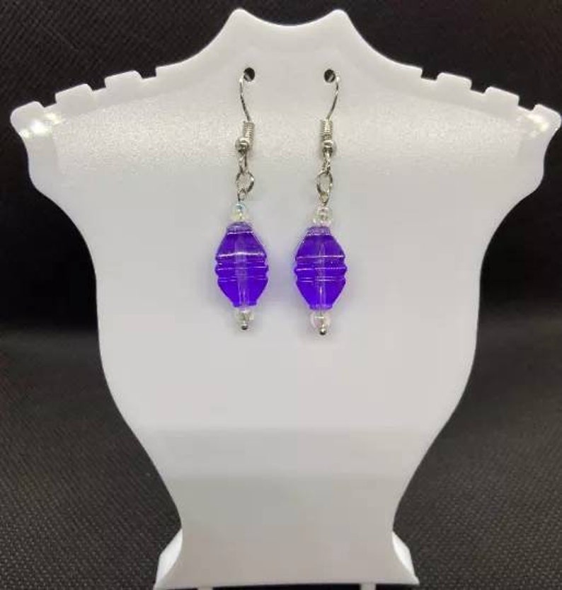 Purple Drop Earrings