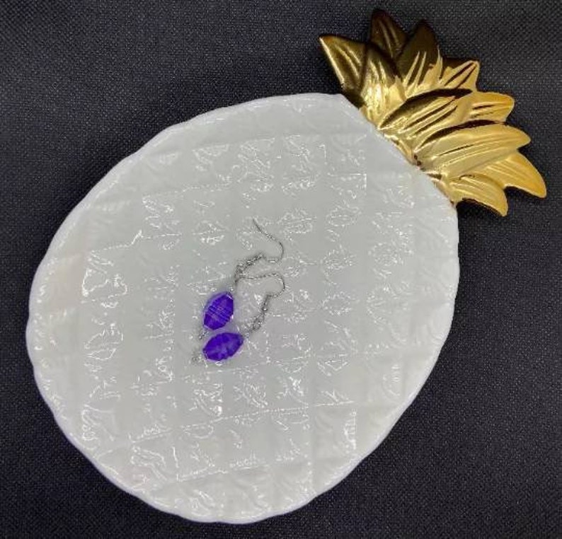 Purple Drop Earrings