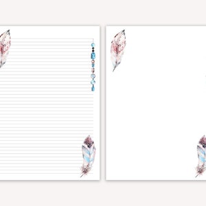 Schrijfpapier afdrukbaar, regelblad, takenlijst, briefschrijfset, regelblad, afdrukbaar papier, afdrukbaar briefpapier, verenontwerp