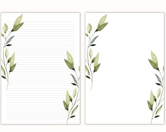 Printable letter paper, letter writing paper, letter writing set, letter set, letter writing, writing paper, floral letter