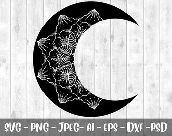 Download Mandala Moon Svg Etsy