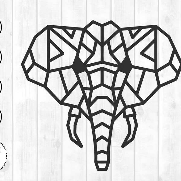 Geometric elephant svg, Elephant svg, geometric svg, laser cut files, animal svg, svg files for cricut, elephant cricut, geometric animal