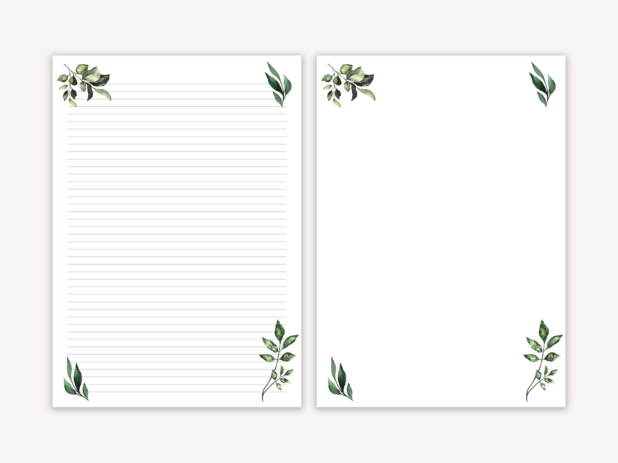 Kids Letter Writing Set Girls Lined Stationery Paper Floral Print