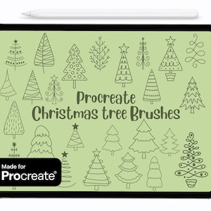 Procreate Weihnachtsbürsten, Weihnachtsbaumbürsten für Procreate