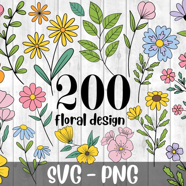 Big Flower Garden SVG Bundle, Wildflower svg, Flower svg, Daisy svg, Rose svg, Flower bundle svg, Peony svg, Spring svg, Dandelion svg