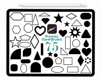 Procreate Shape Brush, Procreate Brushes, Procreate Doodle Stamps, Procreate, Procreate stamp brushes, Procreate Stamps