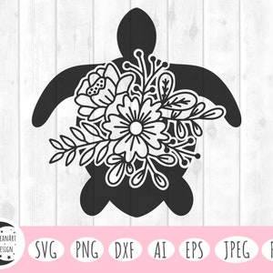 Tortuga floral svg, tortuga svg, svg náutica, océano svg, tortuga marina svg, animal svg, verano svg, tortuga marina, animales marinos svg, playa svg