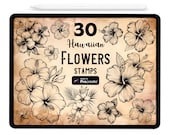 30 Hawaiian Flower Procreate Stamps (Digital Download)
