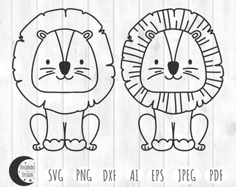 Lion svg, baby lion svg, cute lion svg, animal svg, animal svg files, cute animal svg, lion face svg, baby animal svg, safari animal svg