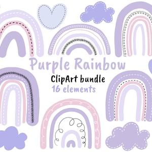 Png arcobaleno viola, ClipArt arcobaleno viola, Clipart arcobaleno, Clipart arcobaleno Boho, Boho rainbow clipart viola, boho arcobaleno png