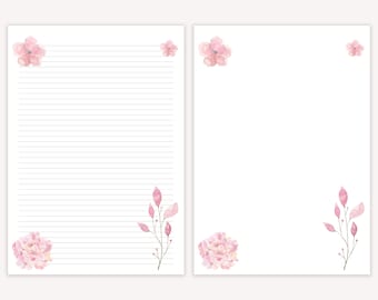 Printable Letter Paper, Letter Writing Stationary, Letter Writing Paper, Stationary set letter writing, Printable Letter Set, Line sheet