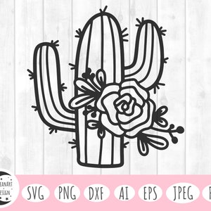 Cactus svg, cactus, cactus floral svg, planta svg, flor svg, impresión de cactus, ilustración de cactus, clipart de cactus, svg cactus