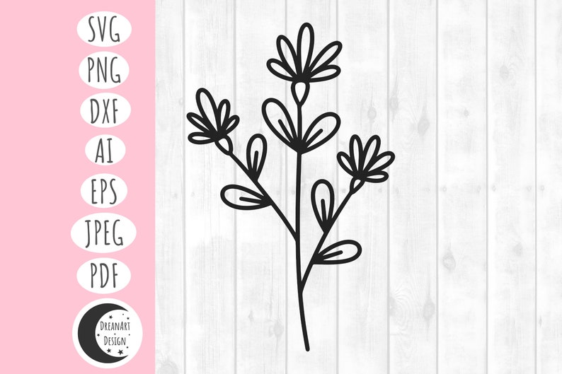Flower Svg Floral Svg Flower Bouquet Svg Line Flower Svg | Etsy