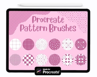 Procreate Pattern Brushes: 12 Texture Brush Set (Digital Download)