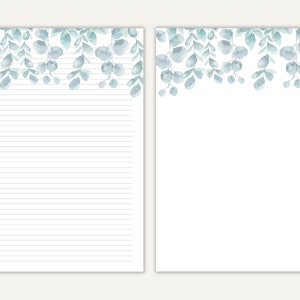 Blauw blad afdrukbaar stationair, afdrukbaar schrijfpapier, afdrukbaar papier, A4, brief, gevoerd afdrukbaar papier, leeg afdrukbaar briefpapier