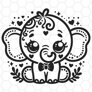 Cute elephant svg, elephant cut files, elephant clipart, elephant silhouette, elephant png, Elephant cut files for cricut & silhouette
