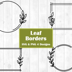 Bladrand SVG, Bladkrans SVG, Frame SVG, bloemenframe svg, cirkelkader svg, ronde rand svg, svg randontwerpen