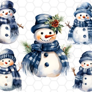 Watercolor Snowman Sublimation Cliparts, snowman clipart, snowman png, snowman sublimation, winter png, winter clipart, christmas clipart