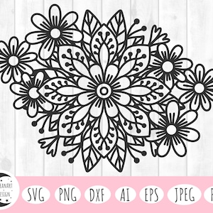 Floral svg, flower svg, wildflower svg, spring svg, floral mandala svg, mandala svg, svg floral, floral design svg, flower svg files