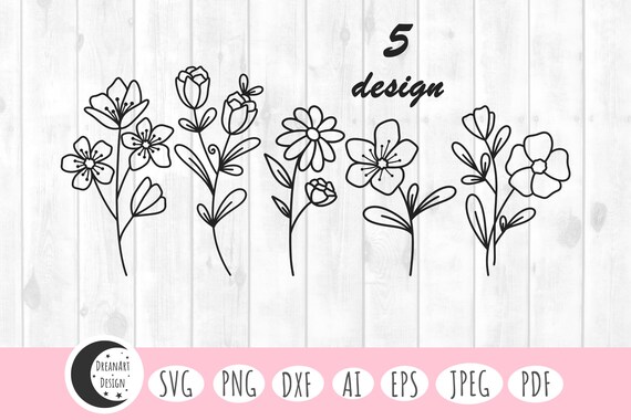 Papercraft Craft Supplies & Tools Embellishments wildflower svg flower ...