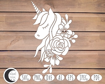 Floral unicorn svg, unicorn svg, unicorn png, unicorn, unicorn clipart, unicorn face svg, magical svg, unicorn head svg