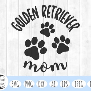 Golden retriever moeder svg, golden retriever svg, hond moeder svg, hond svg, hond minnaar svg, golden retriever moeder, golden retriever, pootafdruk svg
