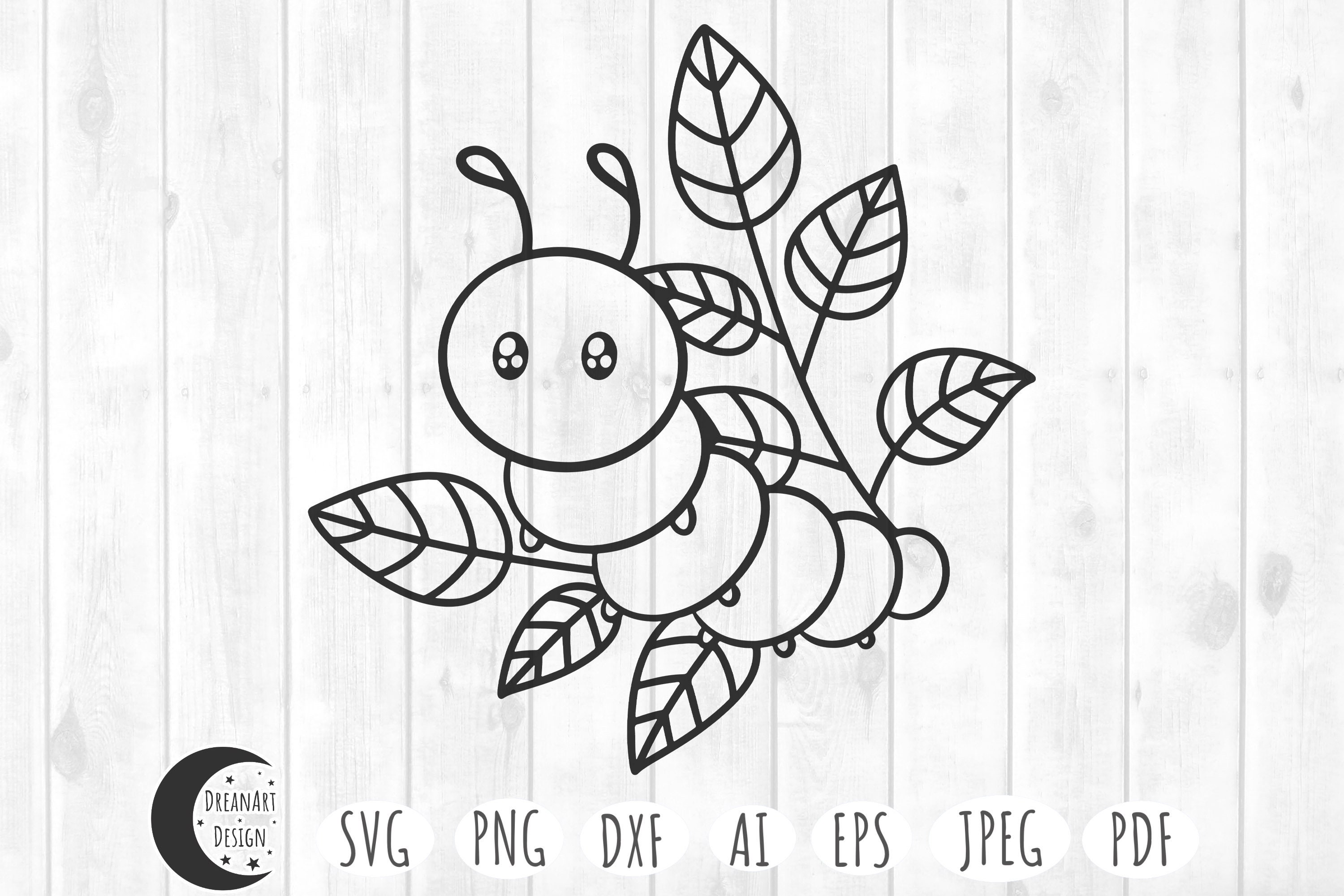 Raupe SVG, Wurm svg, Raupenwurm, Raupe, Schmetterling svg, Insekten svg ...