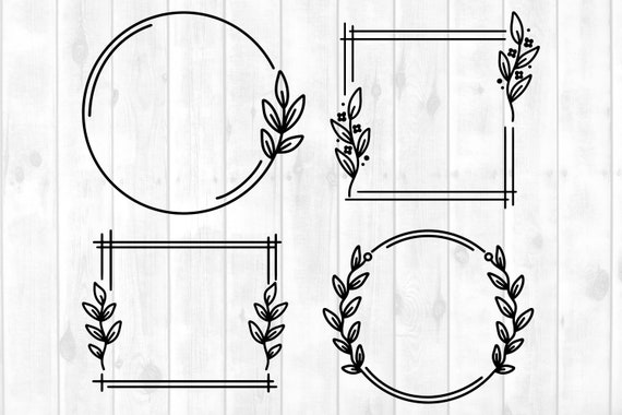 Leaf Border SVG, Leaf Wreath SVG, Frame SVG, Floral Frame Leaf Border SVG, Leaf Wreath SVG, Frame SVG, Floral Frame
