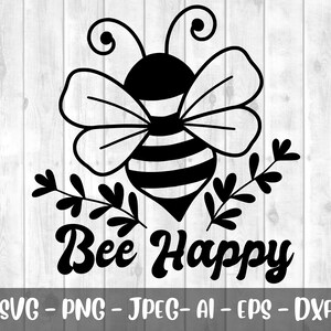 Bee Happy SVG, Bee happy svg cut, Happy bee svg, Baby bee svg, Bee happy, Bumble bee svg, Bee SVG, Baby Onesie SVG