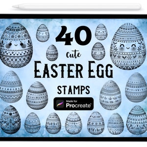 40 Pinceles de huevos de Pascua Procrear, pinceles procrear, sellos procrear, pincel procrear, procrear, sello procrear, pinceles procrear