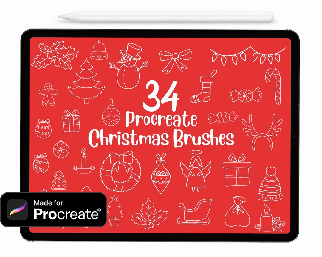 Christmas Procreate Brushes - Etsy