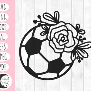 Floral Soccer Ball SVG: Shirt Design, Sublimation (Digital Files)