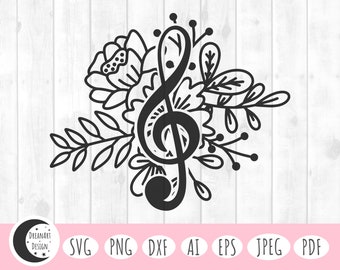 Treble clef svg, music svg, music notes svg, country music svg, music svg, music note svg, peace love music svg, music teacher svg