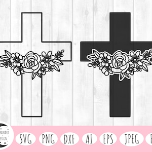Kreuz svg, florales Kreuz svg, christliche svg, religiöse svg, glaube svg, ostern svg, kreuz religiöse svg, jesus svg, religiöses Shirt svg