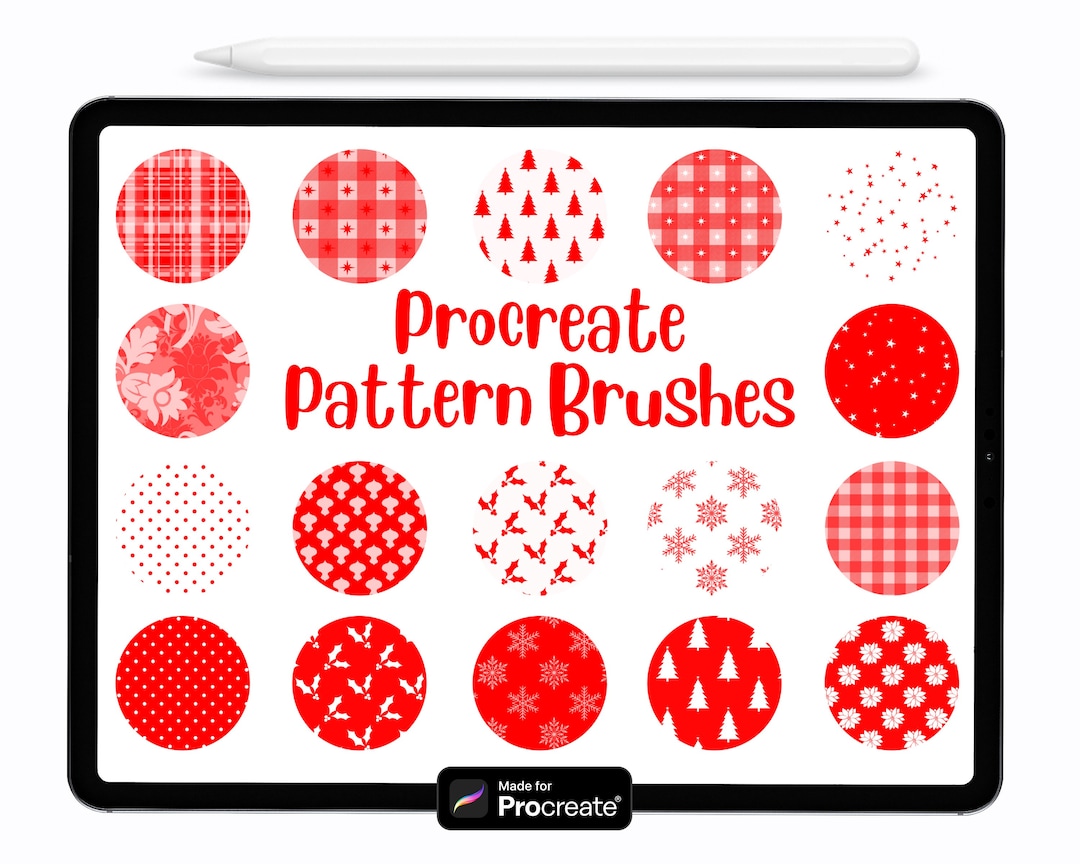 Christmas Pattern Procreate Brushes: 20 Brush Set (digital Download) - Etsy