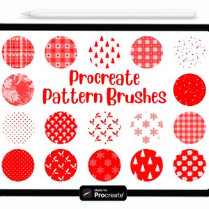 Christmas Pattern Procreate Brushes: 20 Brush Set (Digital Download)