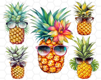 Watercolor Pineapple Clipart Bundle, pineapple clipart, pineapple png, pineapple, pineapple decor, sublimation designs, watercolor clipart
