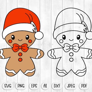 Gingerbread Man Christmas SVG: Kids Sign File (Digital Download)