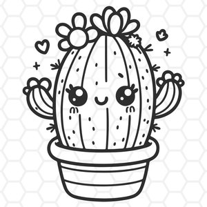 Cactus SVG, Cactus carino SVG, Clipart Cactus, Pianta SVG, File di taglio SVG per Cricut o Silhouette / Cactus SVG