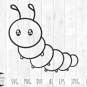 Caterpillar svg, worm svg, caterpillar worm, caterpillar, butterfly svg, bug svg, insect svg, cute caterpillar, spring svg, animal svg